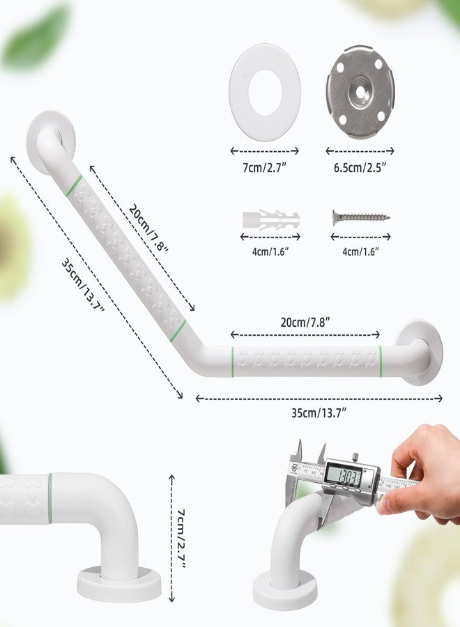 JFMkaer 135° Bath Grab Rails with Anti-Slip Grip and Safety Luminous Circles, Stainless Steel Bath Handle,Shower Wall Grip Handle Towel Rail. - Image 2