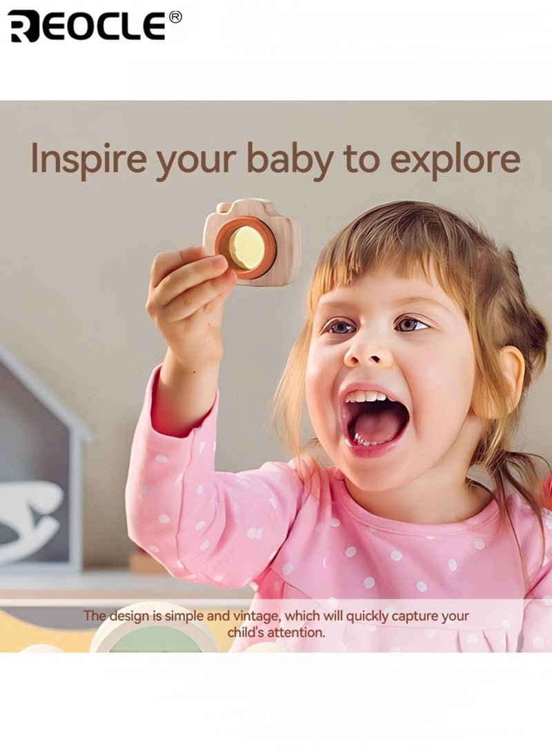 ريوكل لعبة كاميرا للأطفال مع عدسة موشورية وتأثير عين النحلة، كالايدوسكوب محمول مع متعة بصرية للعب الإبداعي للأطفال - Image 5