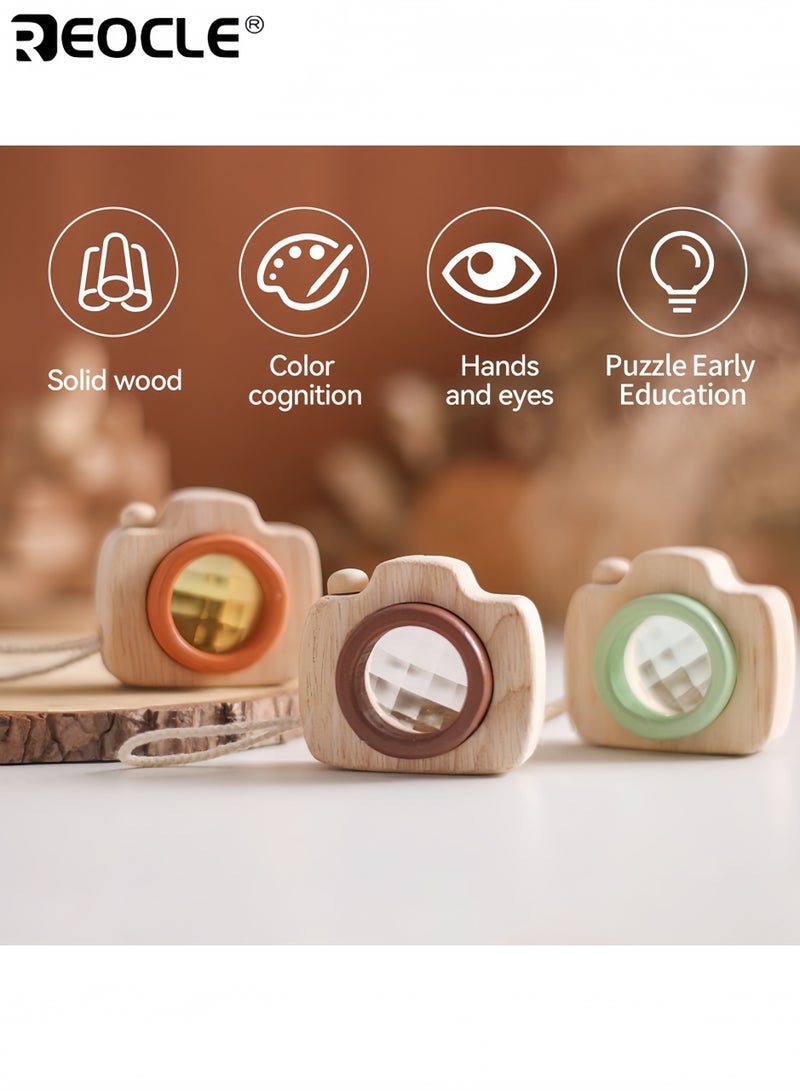 ريوكل لعبة كاميرا للأطفال مع عدسة موشورية وتأثير عين النحلة، كالايدوسكوب محمول مع متعة بصرية للعب الإبداعي للأطفال - Image 3