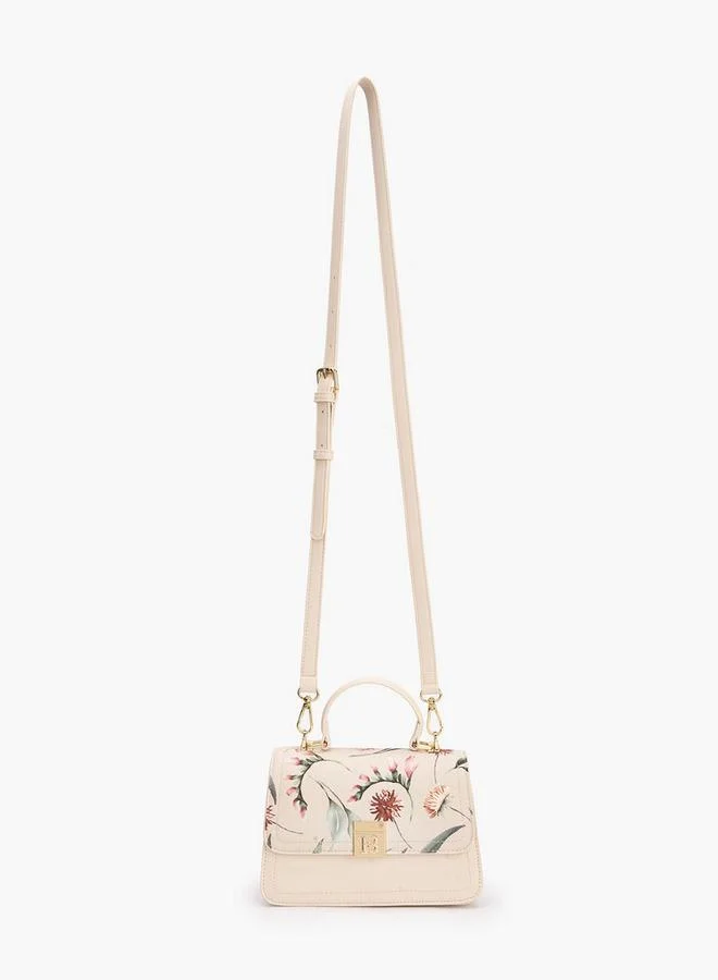 Flora Bella By Shoexpress Flora Bella Floral Print Crossbody Bag with Adjustable Strap