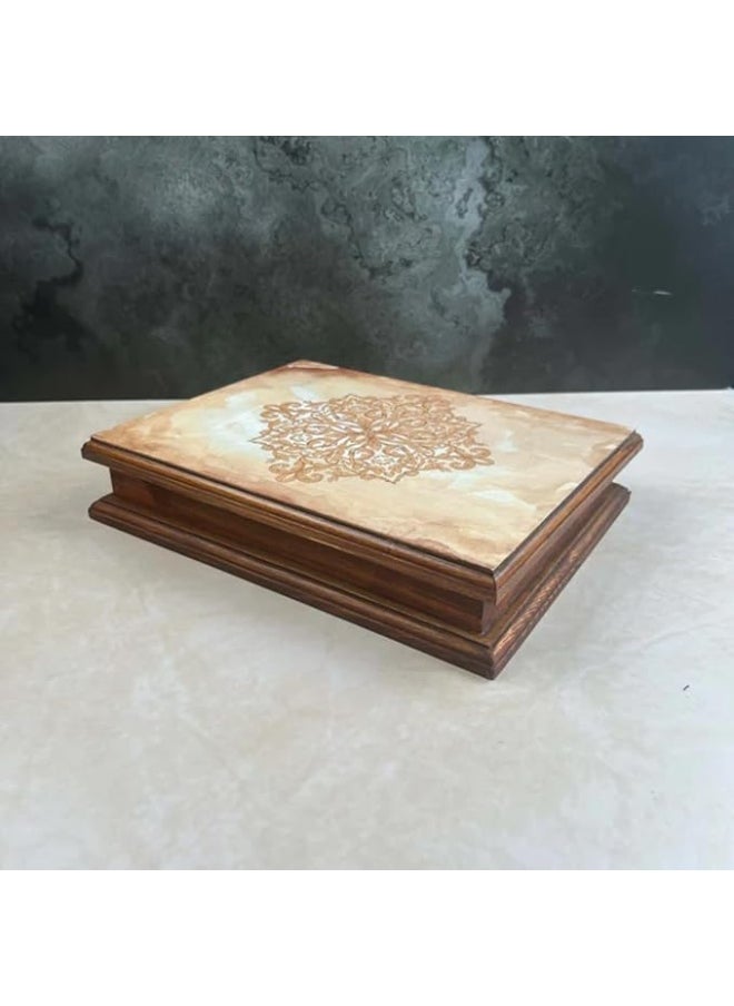 TR Designs TR Designs Wooden Cutlery Storage Box with Lid Exquisite  - Image 2