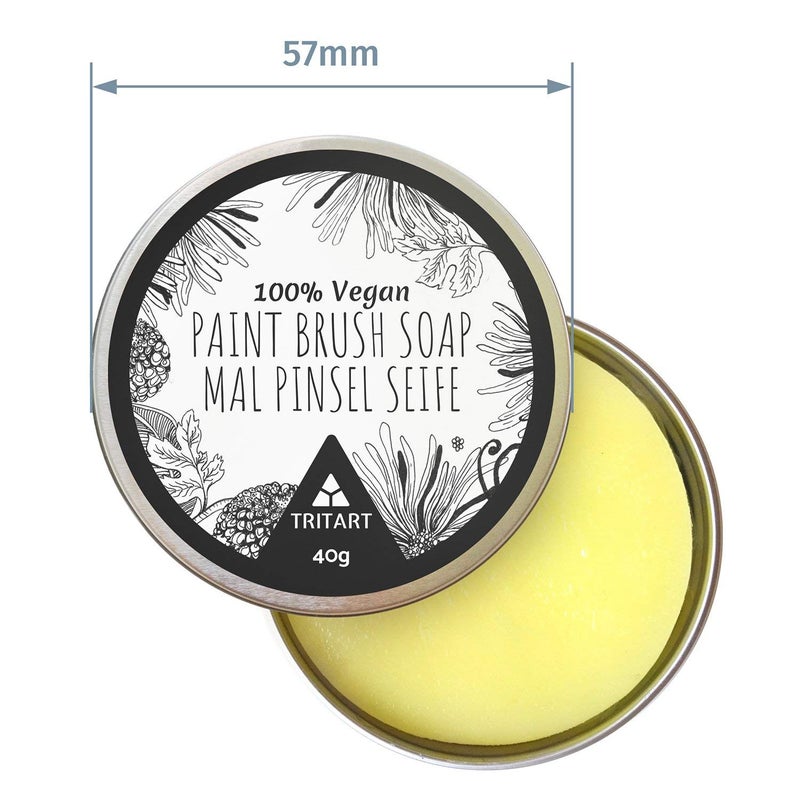 Tritart 100% Vegan Paint Brush Cleaner Soap for Watercolor & Acrylic Paint Brushes - Paint Soap for Cleaning Oil Paint Brushes - Image 5