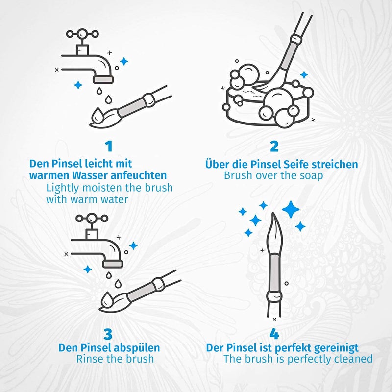 Tritart 100% Vegan Paint Brush Cleaner Soap for Watercolor & Acrylic Paint Brushes - Paint Soap for Cleaning Oil Paint Brushes - Image 4