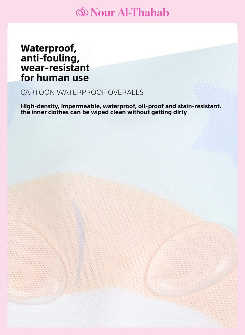 نور الصحب غطاء طويل الأكمام لمنع القذارة. ملابس الطفل التي ترتدي وجبة الطفل. مسراة قطنية نقية. سرد الطفل. غطاء سرد الرضع. حقيبة الوجبات الغذائية التكميلية. مجموعتين يمكن غسلها وتغييرها بسهولة - Image 5