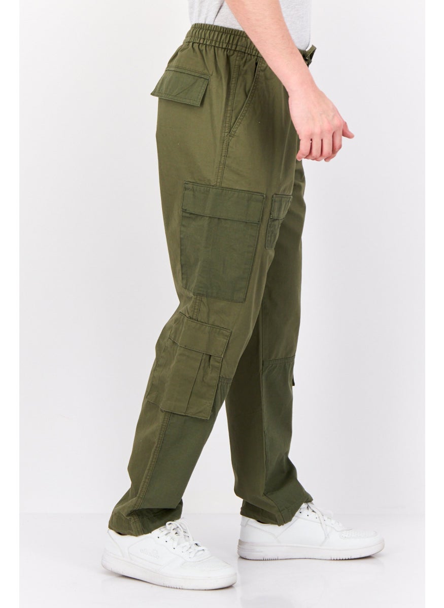 Jack Jones Men Loose Fit Solid Chino Pants, Dusty Olive  - Image 2