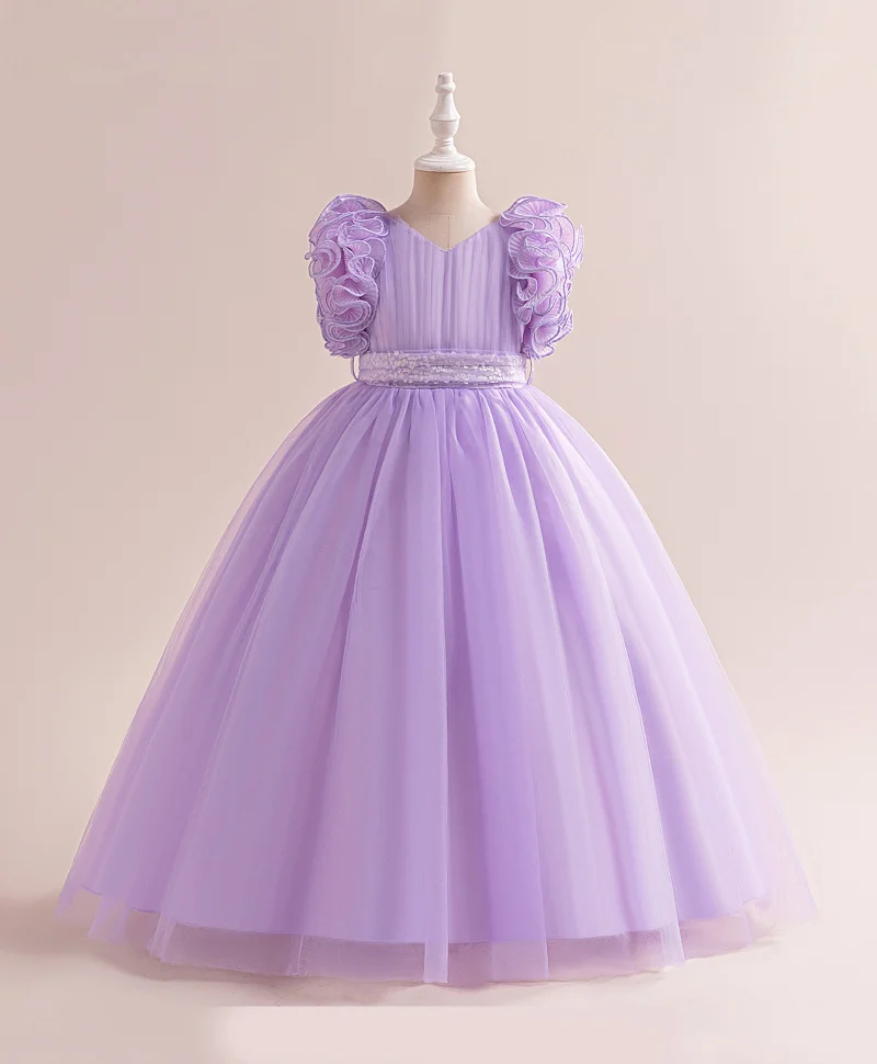 مارك وميا فستان مارك وميا مزين بتفاصيل بياقة على شكل حرف  - لافندر