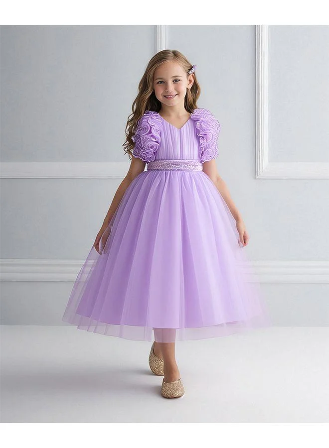 Mark & Mia Mark & Mia V Neck Embellished Detailed Dress - Lavender
