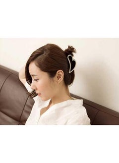 Fodattm Women Elegant Hollow Heart Rhinestone Crystal Hair Clip Jaw Clip Lady Large Hairpin Hair Claw Hair Accessories (Black)  - Image 3