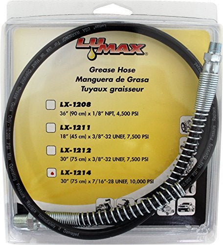 LUMAX خرطوم شحم LUMAX LX-1214 (30 مع 2 زنبرك/1/8 Npt x 7/16-28 Unef/10,000 Psi) - Image 4