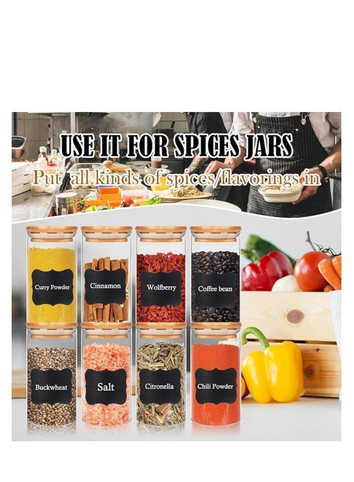 Home zone 12 Pack Glass Storage Jars with Bamboo Lids, 10oz Airtight Food Containers for Kitchen, Spices, Coffee, Snacks - Image 5