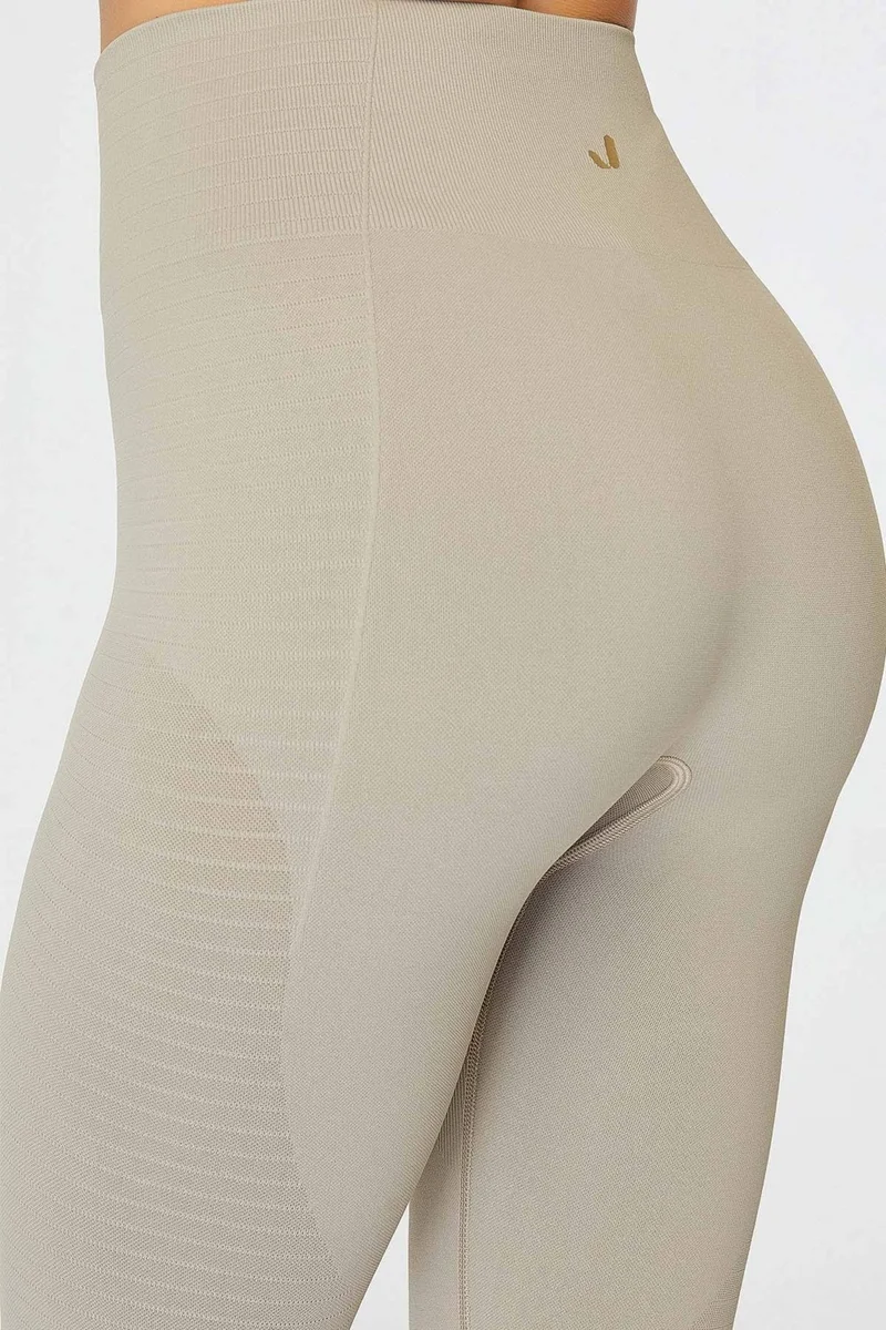 Jerf Gela High Waist, Flexible and Gathering Sports Leggings Khaki