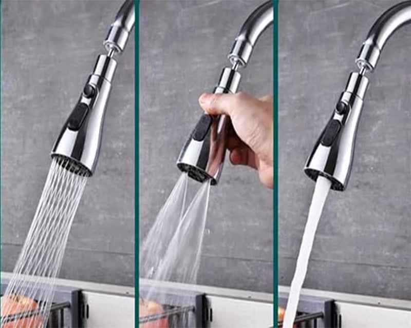 BESTOTTAM 360 Degree Movable Faucet Aerator Infinity 3 Mode Jet XCROSS EcoMist Infinity 3 Flow Dynamic ABS Dual Flow Aerator Kitchen Sink Faucet Shower 3 Modes Water Faucet Sprayer - Image 1