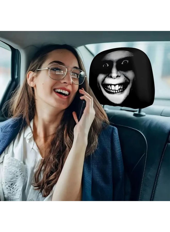 Horror Theme Car Headrest Protector 2PCS Mix Colors 10 24x11 02 Inch Easy Install - Image 4