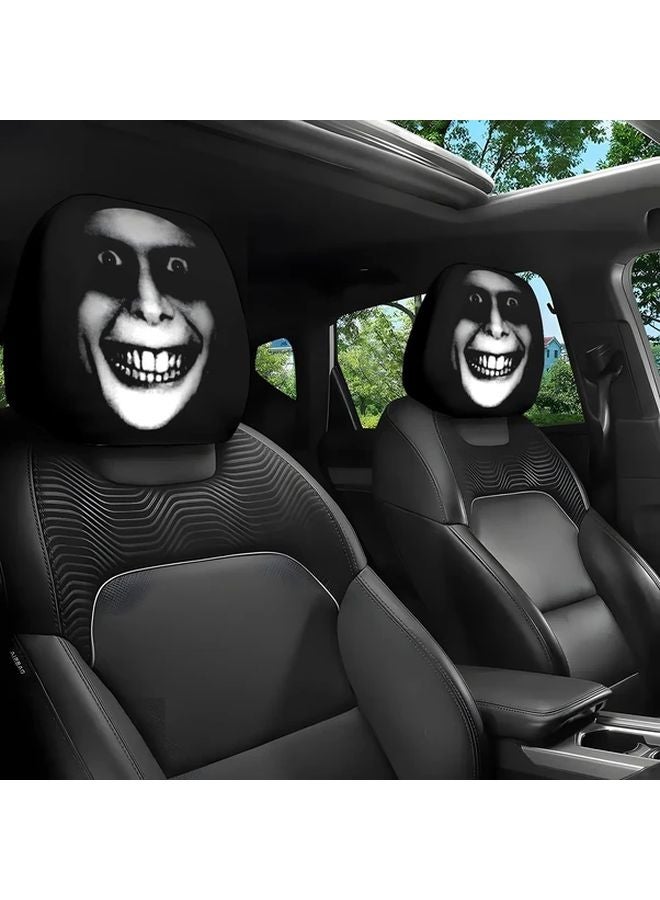 Horror Theme Car Headrest Protector 2PCS Mix Colors 10 24x11 02 Inch Easy Install - Image 1
