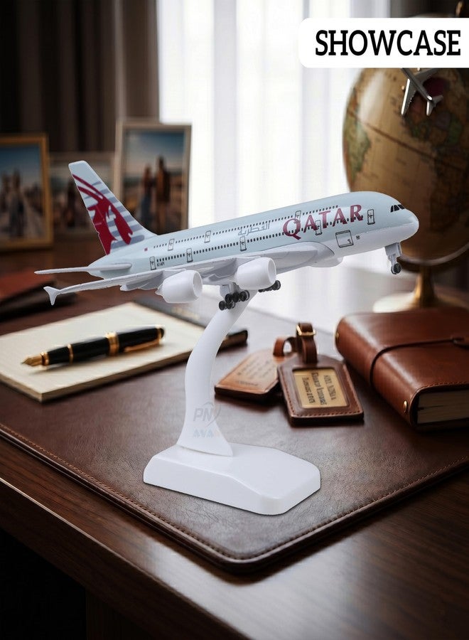 PN AVAN Qatar Aeroplane Airways Airlines A380 Scale Model Only for Display, Die Cast Metal Aircraft Highly Detailed with Landing Gear (20CM Qatar Air) - Image 4