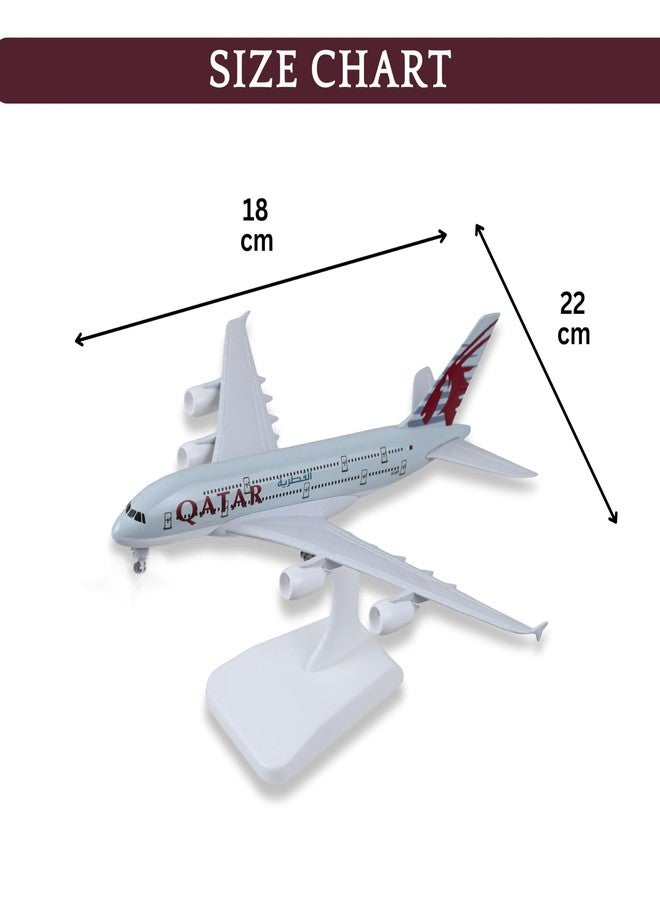 PN AVAN Qatar Aeroplane Airways Airlines A380 Scale Model Only for Display, Die Cast Metal Aircraft Highly Detailed with Landing Gear (20CM Qatar Air) - Image 2