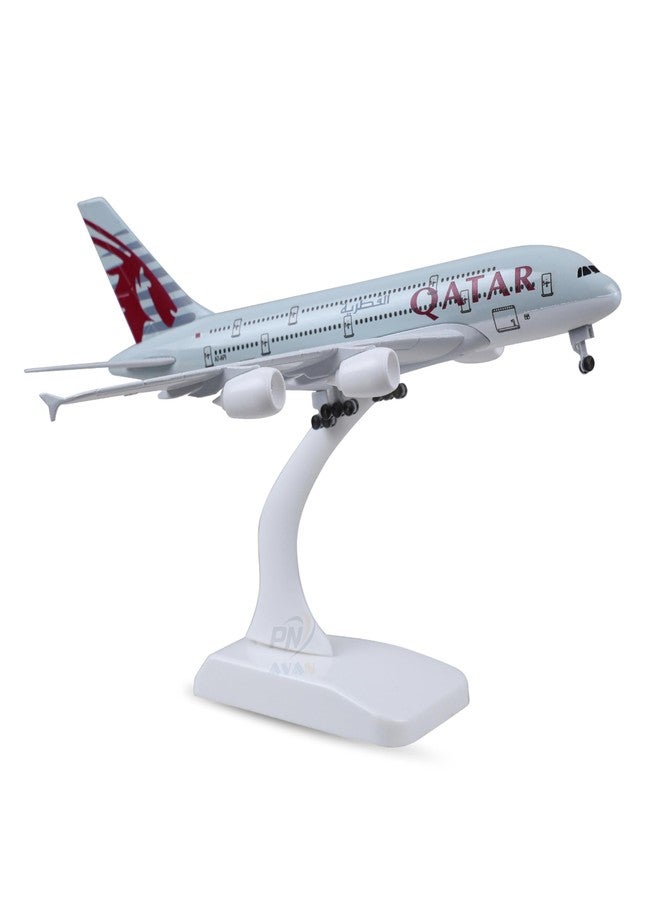 PN AVAN Qatar Aeroplane Airways Airlines A380 Scale Model Only for Display, Die Cast Metal Aircraft Highly Detailed with Landing Gear (20CM Qatar Air) - Image 1