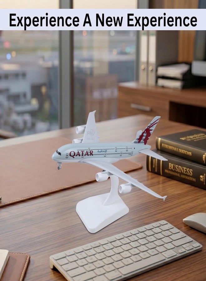 PN AVAN Qatar Aeroplane Airways Airlines A380 Scale Model Only for Display, Die Cast Metal Aircraft Highly Detailed with Landing Gear (20CM Qatar Air) - Image 3
