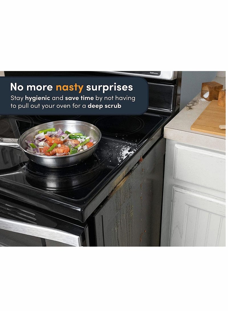 نيبمينينت Showay Silicone Stove Gap Covers (2 Pack), Heat Resistant Oven Filler Seals Gaps Between Stovetop and Counter, Easy to Clean (25“) - Image 3