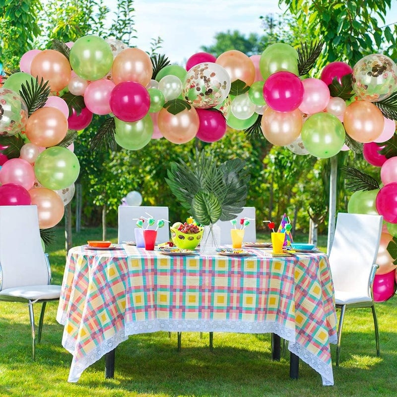 LOMIRO 78 Pieces 7 Kinds Artificial Tropical Leaf Jungle Leaves Plant Safari Leaves Decorations for Hawaiian Party Decorations Beach Birthday Luau Party Decorations - Image 5