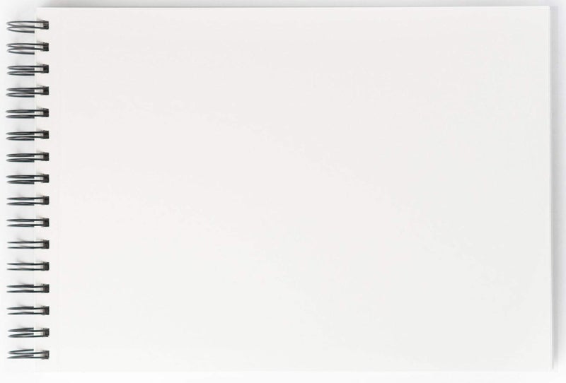 Kitabby - Sketchbook Series - A4 Size (Medium) - Wire-O Bound Sketch Book - Micro-Perforations for Easy Tear Off - 50 Sheets - 160gsm Anti-Ageing, Acid Free, Archival Grade Fine Grain Paper - (Grey) - Image 2