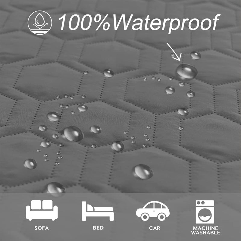 Tcksstex Waterproof and Non-Slip Dog Bed Cover and Pet Blanket Sofa Pet Bed Mat ï¼Œcar Incontinence Mattress Protectors Furniture Couch Cover for Most Cats Dogs,Petsï¼ˆ52x82-Dark Greyï¼‰ - Image 2