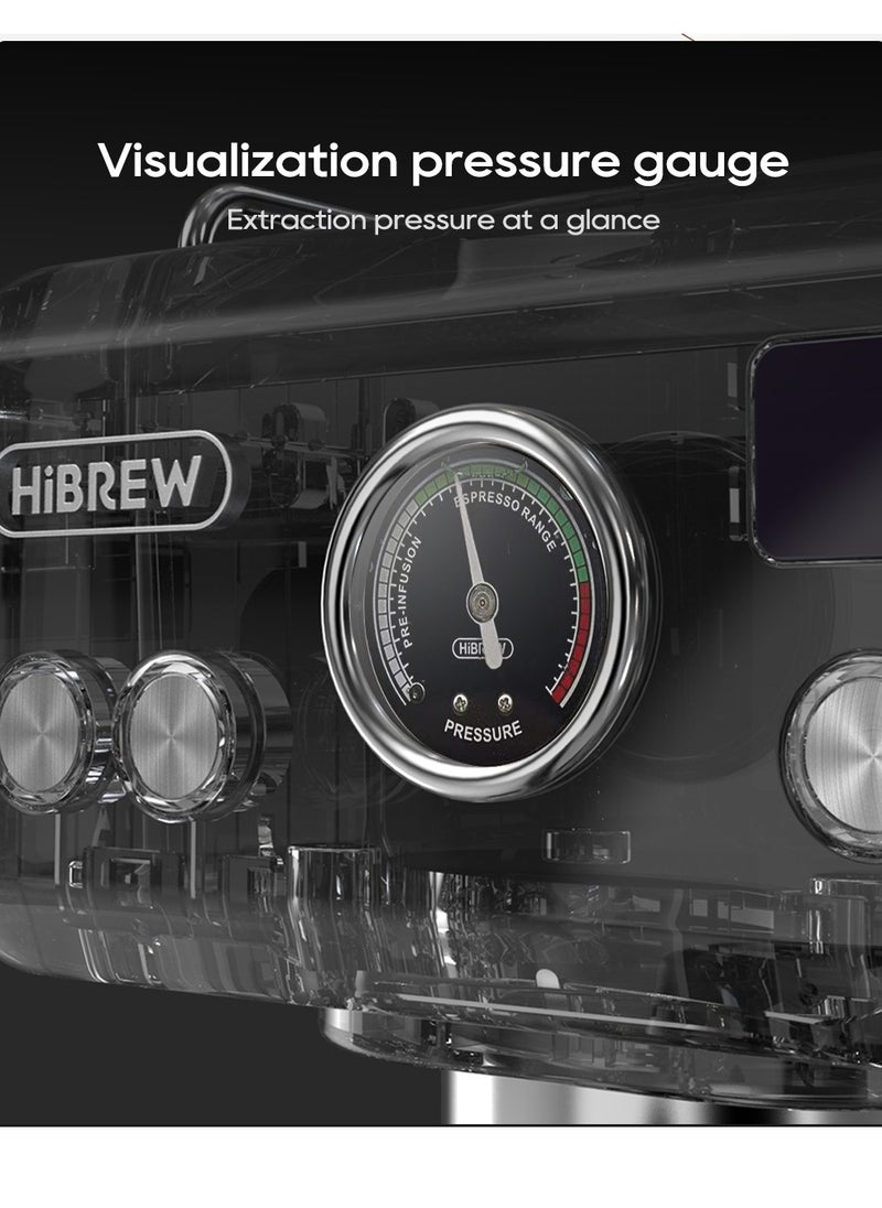 HiBREW - Hibrew Espresso Coffee Machine 1350w 1.8L Water Tank Cappuccino Coffee Maker Stainless Steel H10A - Image 1