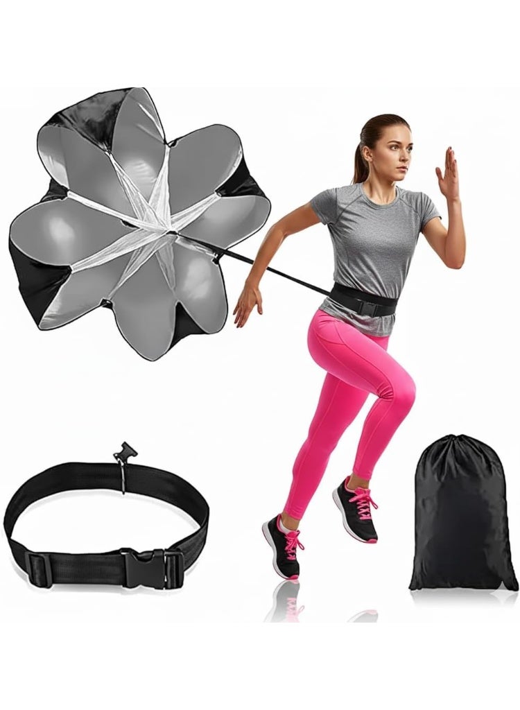 Axox Fitness Speed Running Resistance Chute – Adjustable 360° Rotational Belt Sprint Parachute for Explosive Speed, Agility & Power Training | Lightweight Portable Drag Sprint Trainer for Football, Track, Fitness Athletes - Image 1