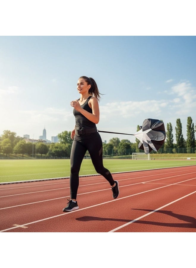 Axox Fitness Speed Running Resistance Chute – Adjustable 360° Rotational Belt Sprint Parachute for Explosive Speed, Agility & Power Training | Lightweight Portable Drag Sprint Trainer for Football, Track, Fitness Athletes - Image 5