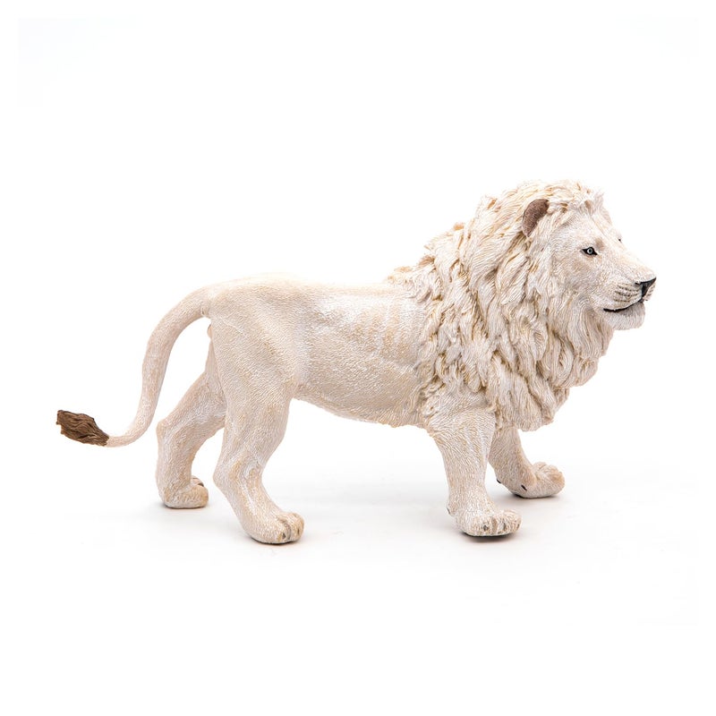 Papo - White Lion Figurine - Wild Animal Toy for Kids Age 3+ - Hand-Painted Jungle Predator - Educational Wildlife Model - Gift Idea - Durable Plastic Toy - 14.5 x 4.7 x 8.2 cm - 50074 - Image 2