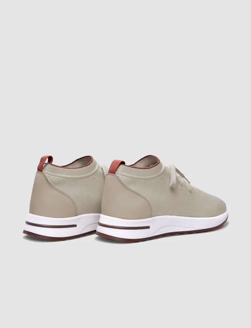 كاباني Knitwear Beige Lace-Up Men's Sports Shoes