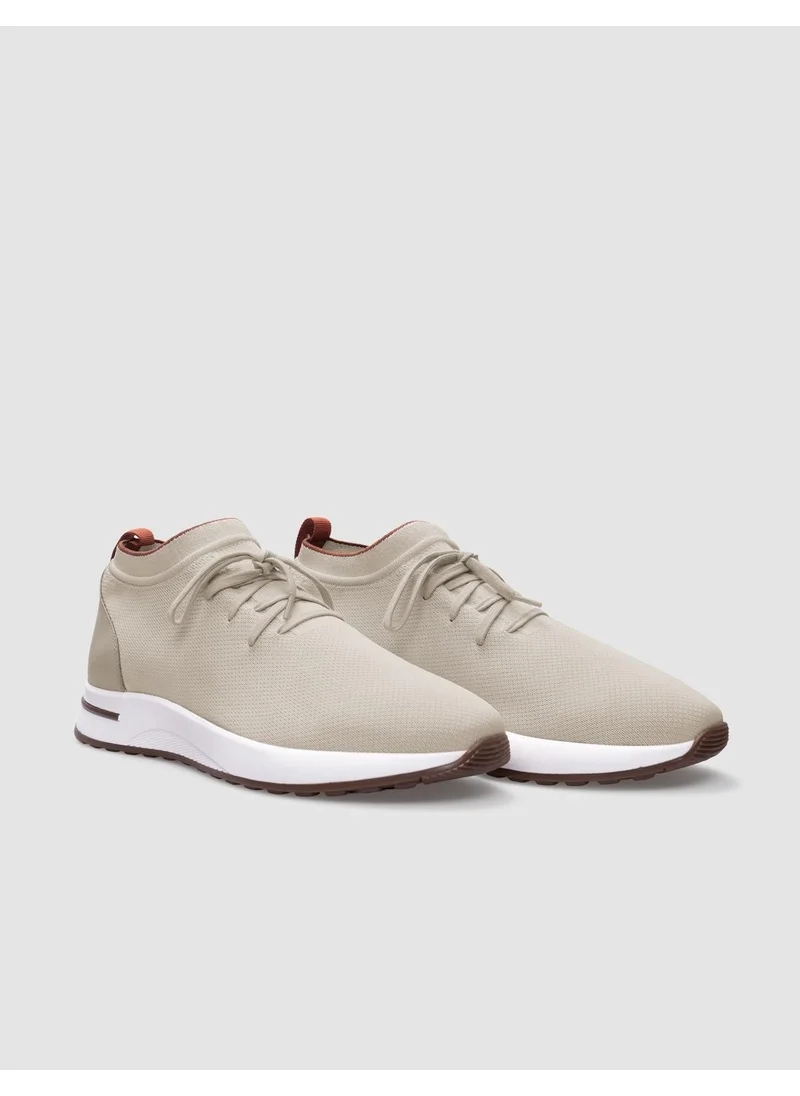 كاباني Knitwear Beige Lace-Up Men's Sports Shoes