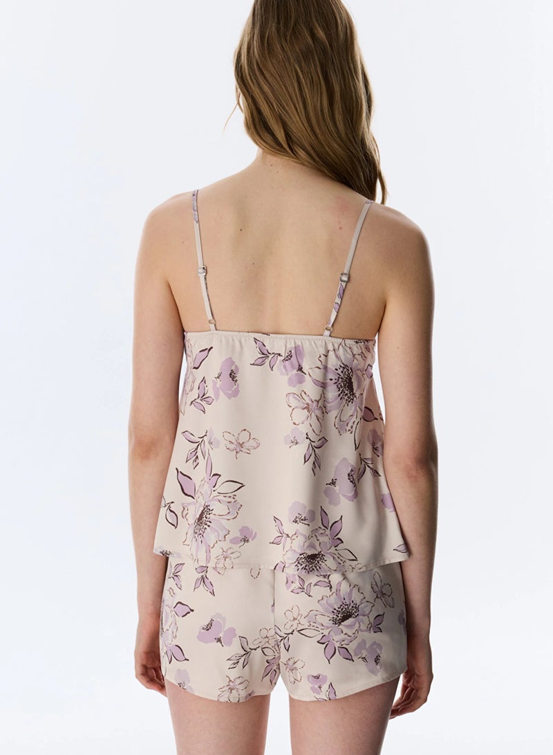 Penti Women Petal Satin Pastel Beige Shorts - Image 2