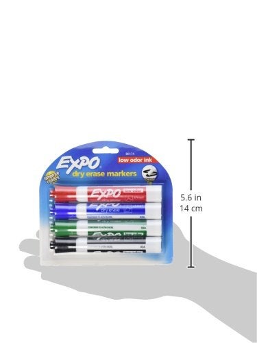 EXPO Low-Odor Dry Erase Markers, Chisel Tip, Assorted Colors, 4-Count - Image 3