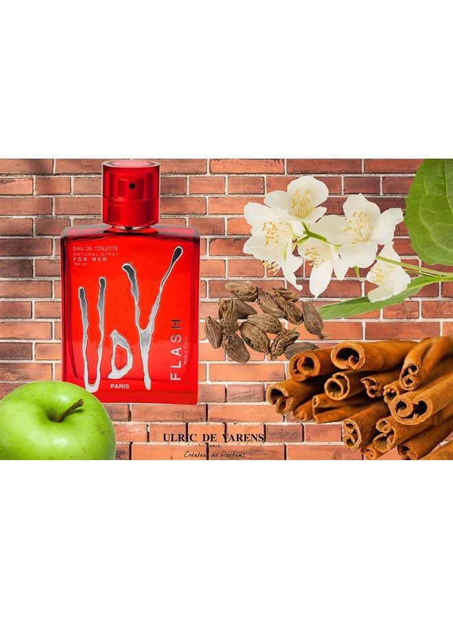 Ulric De Varens يو دي في فلاش أو دو تواليت سبراي للرجال، 3.4 أونصة، متعدد - Image 3