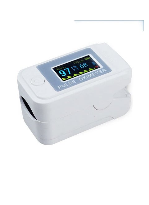 Pulse Oximeter LK89 Finger Clip Type Pulse Oximeter for Measuring Pulse and Oxygen Saturation (SpO₂) Heart Rate (Pulse) and Perfusion Index (PI) (White)
