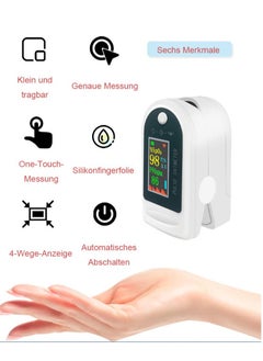 Generic Pulse Oximeter LK89 Finger Clip Type Pulse Oximeter for Measuring Pulse and Oxygen Saturation (SpO₂) Heart Rate (Pulse) and Perfusion Index (PI) (White)  - Image 3