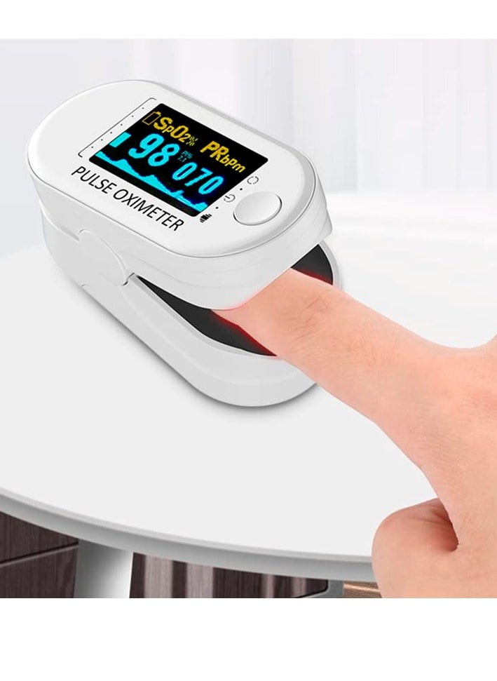 Generic - Pulse Oximeter LK89 Finger Clip Type Pulse Oximeter for Measuring Pulse and Oxygen Saturation (SpO₂) Heart Rate (Pulse) and Perfusion Index (PI) (White) - Image 1
