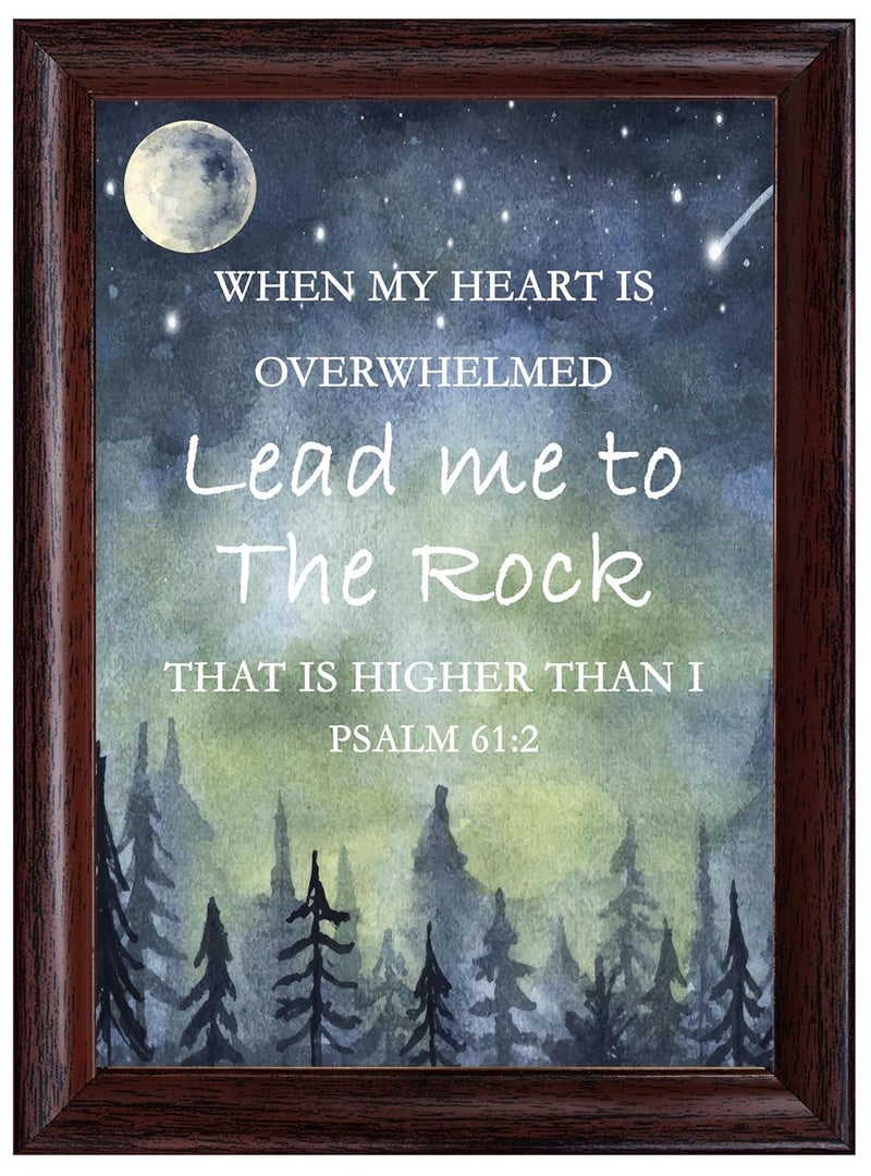 AR Creative When My Heart Is Bible Verse Wall Photo Framed Wall Poster Bible Quotes Print with Frame Home 18 inch x 135 inch Multicolor - Image 1