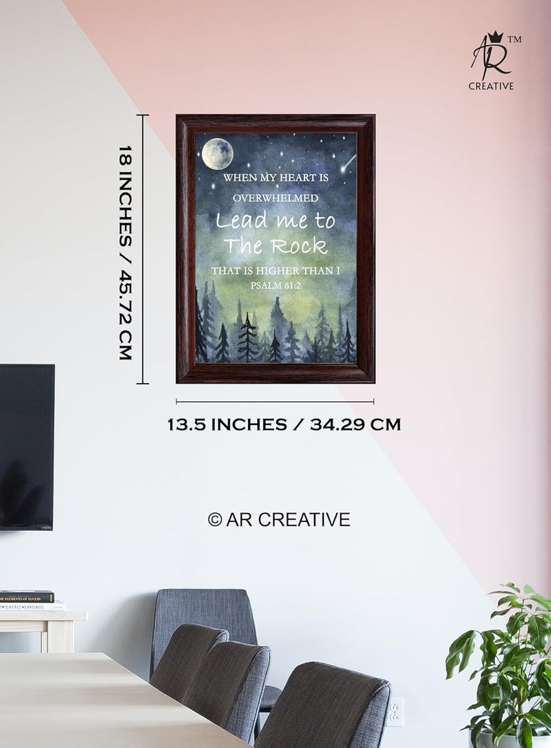 AR Creative When My Heart Is Bible Verse Wall Photo Framed Wall Poster Bible Quotes Print with Frame Home 18 inch x 135 inch Multicolor - Image 4