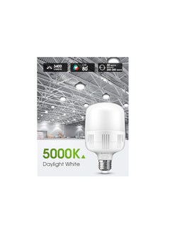 إسنكو لمبات إضاءة LED فائقة السطوع، 250-300 واط تعادل 3400 لومن E26 لمبات المرآب، 5000 كلفن ضوء النهار 30 واط لمبة لومن عالية مع محول E39 للمستودعات التجارية وورش العمل والمصنع والفناء الخلفي والحظيرة، عبوة من قطعتين  - Image 2