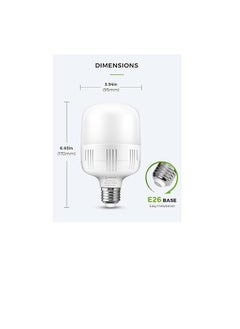 إسنكو لمبات إضاءة LED فائقة السطوع، 250-300 واط تعادل 3400 لومن E26 لمبات المرآب، 5000 كلفن ضوء النهار 30 واط لمبة لومن عالية مع محول E39 للمستودعات التجارية وورش العمل والمصنع والفناء الخلفي والحظيرة، عبوة من قطعتين  - Image 5