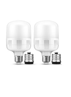 إسنكو لمبات إضاءة LED فائقة السطوع، 250-300 واط تعادل 3400 لومن E26 لمبات المرآب، 5000 كلفن ضوء النهار 30 واط لمبة لومن عالية مع محول E39 للمستودعات التجارية وورش العمل والمصنع والفناء الخلفي والحظيرة، عبوة من قطعتين  - Image 1