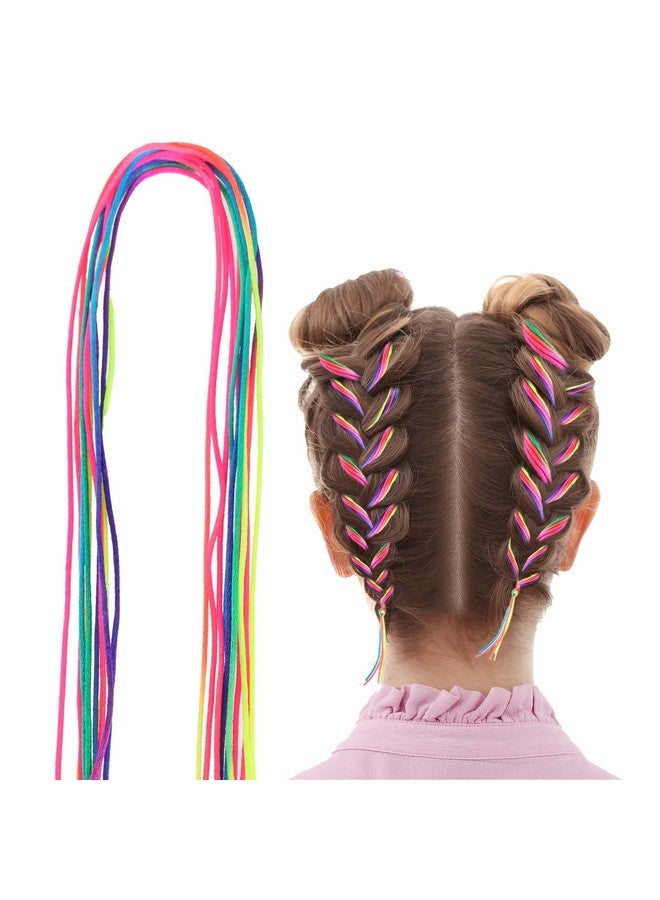WLLHYF 30 Pcs Hair Braids Colorful Hair Wrap String Assorted Gradient Color Hair Rope Band Rainbow Braiding Hair Tie DIY Ponytail Braids Halloween Hair Styling Accessories for Women Girls - Image 1