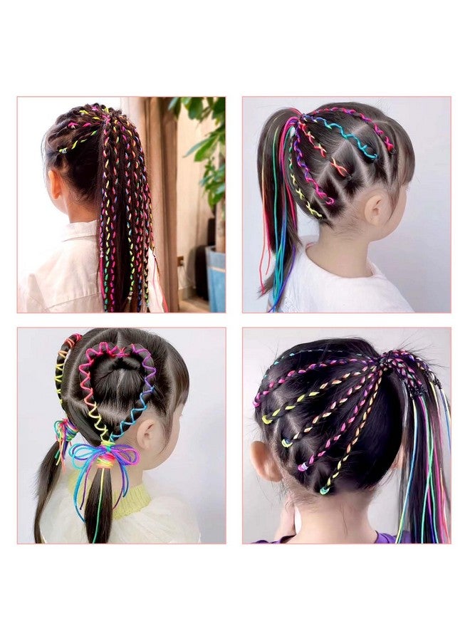 WLLHYF 30 Pcs Hair Braids Colorful Hair Wrap String Assorted Gradient Color Hair Rope Band Rainbow Braiding Hair Tie DIY Ponytail Braids Halloween Hair Styling Accessories for Women Girls - Image 5