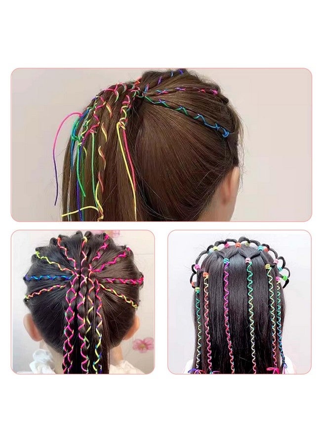 WLLHYF 30 Pcs Hair Braids Colorful Hair Wrap String Assorted Gradient Color Hair Rope Band Rainbow Braiding Hair Tie DIY Ponytail Braids Halloween Hair Styling Accessories for Women Girls - Image 3