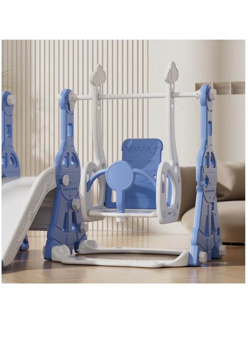 فول جوي مجموعة زحليقة وأرجوحة مع حلقة كرة سلة 3*1 للأطفال،مجموعة ملعب داخلي وخارجي للأطفال الصغار،مجموعة ألعاب تسلق للأطفال - Image 4