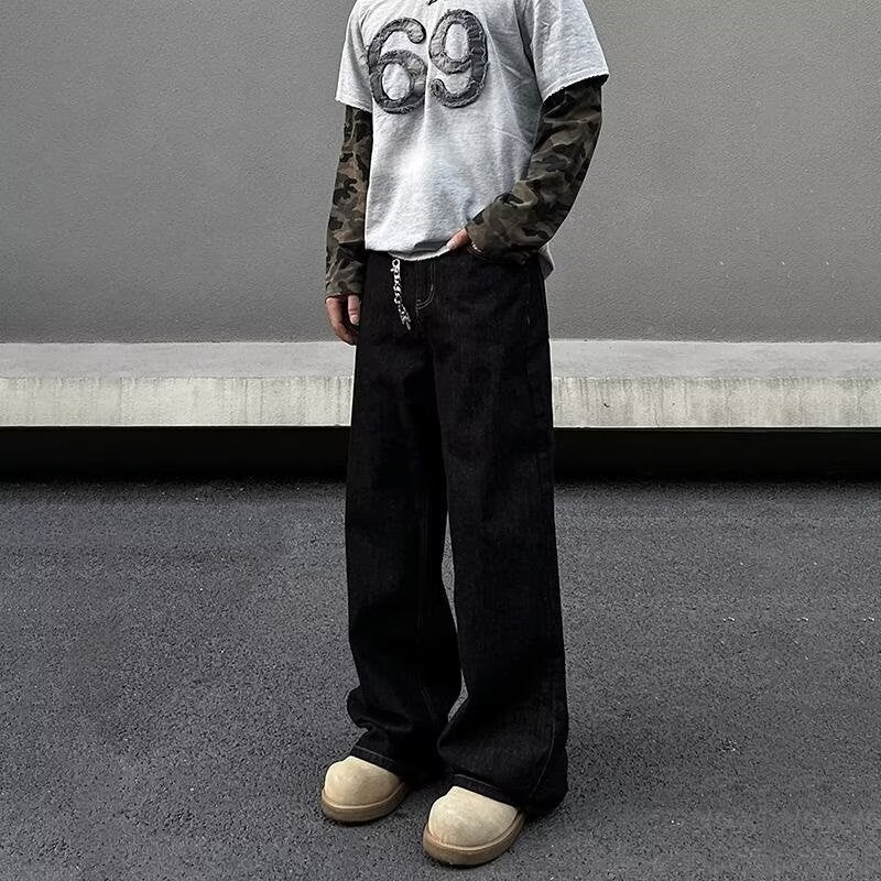 Unisex Classic Denim Jeans Loose Fit Daily Outdoor Wear - Image 4