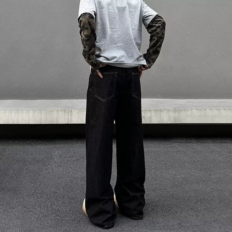 Unisex Classic Denim Jeans Loose Fit Daily Outdoor Wear - Image 5