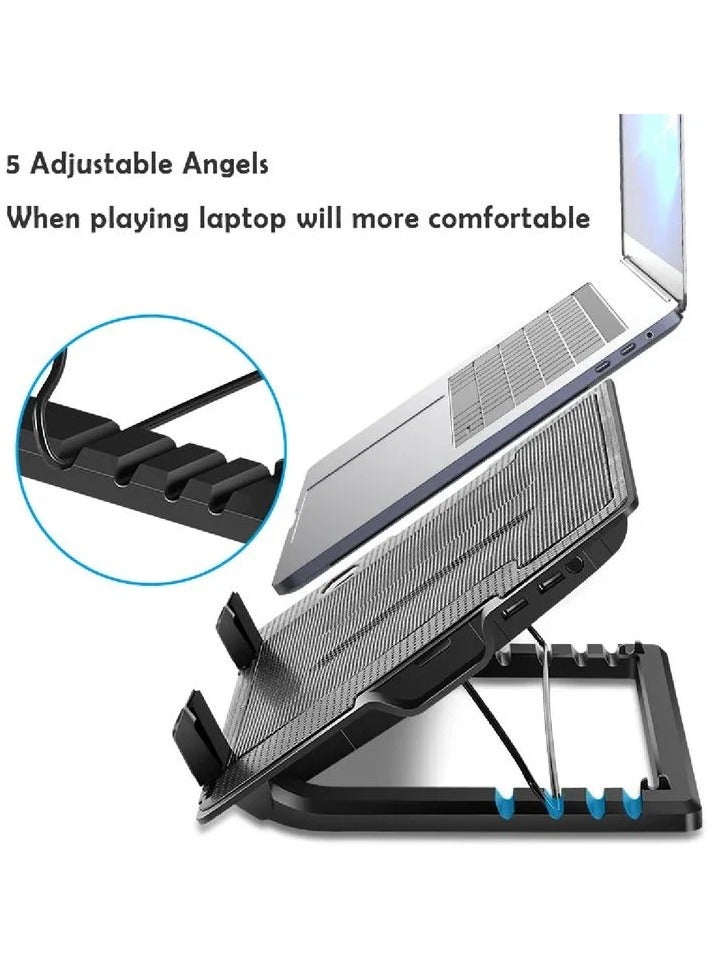 Height Adjustable Laptop Cooler Stand, Notebook Laptop Cooling Pad with One Big Quiet Cooling Fan, Notebook Cooler pad - Image 5